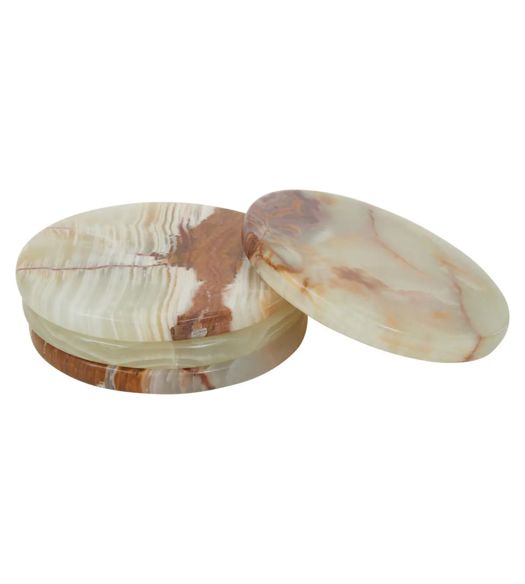 Set Of Four Onyx Marble Coasters