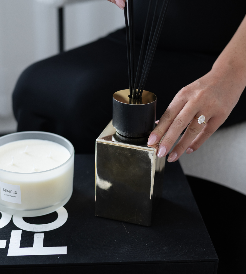 Metallic Reed Diffuser Large Sences Gilded Gold Reed Diffuser 500ml – Chloe Jade Home