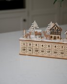 Wooden Town Scene Advent Drawers