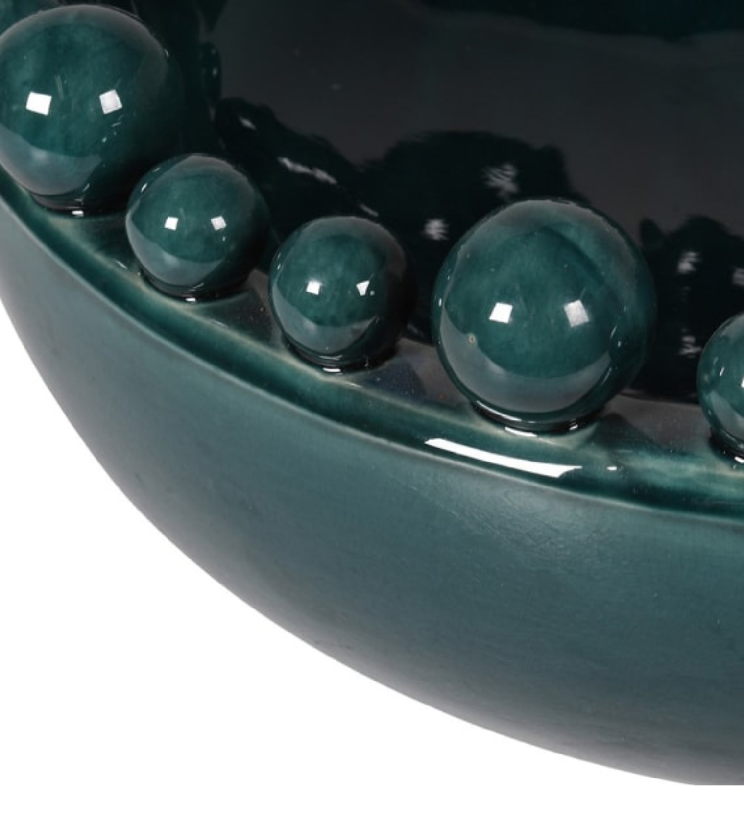 Teal Bobble Edged Bowl