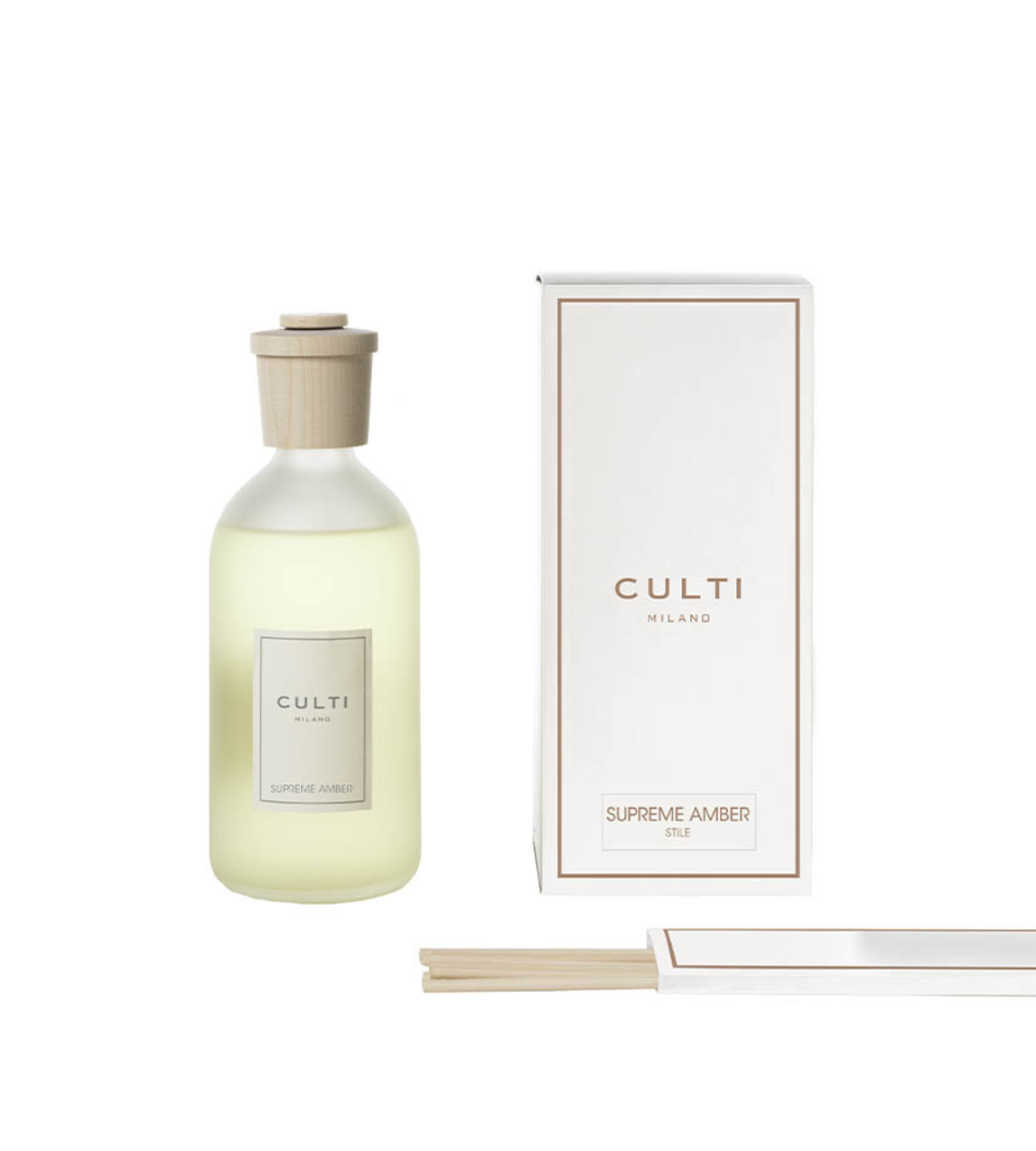 Culti Milano Supreme Amber Reed Diffuser |Warm & Complex Fragrance ...