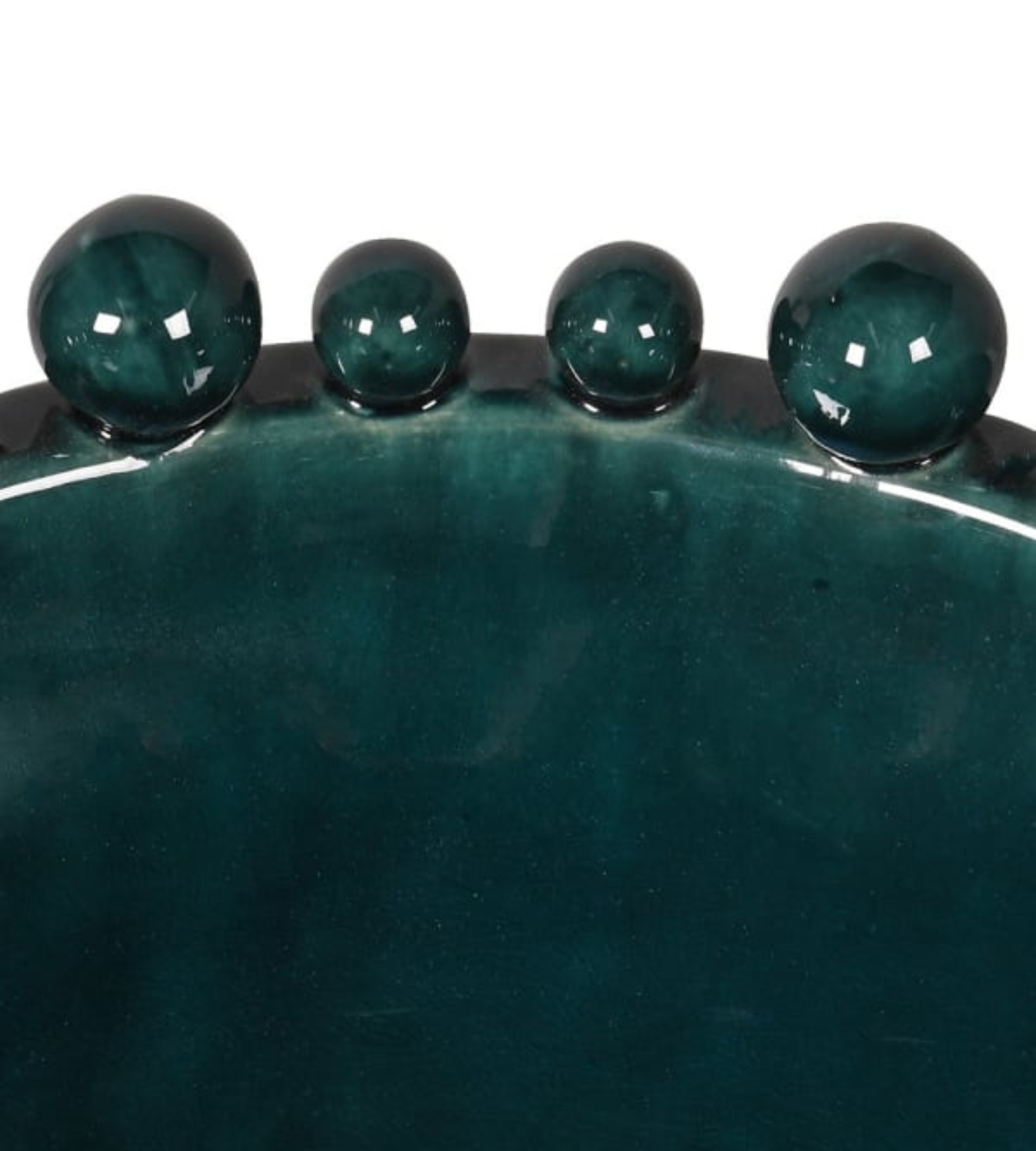 Teal Bobble Edged Bowl