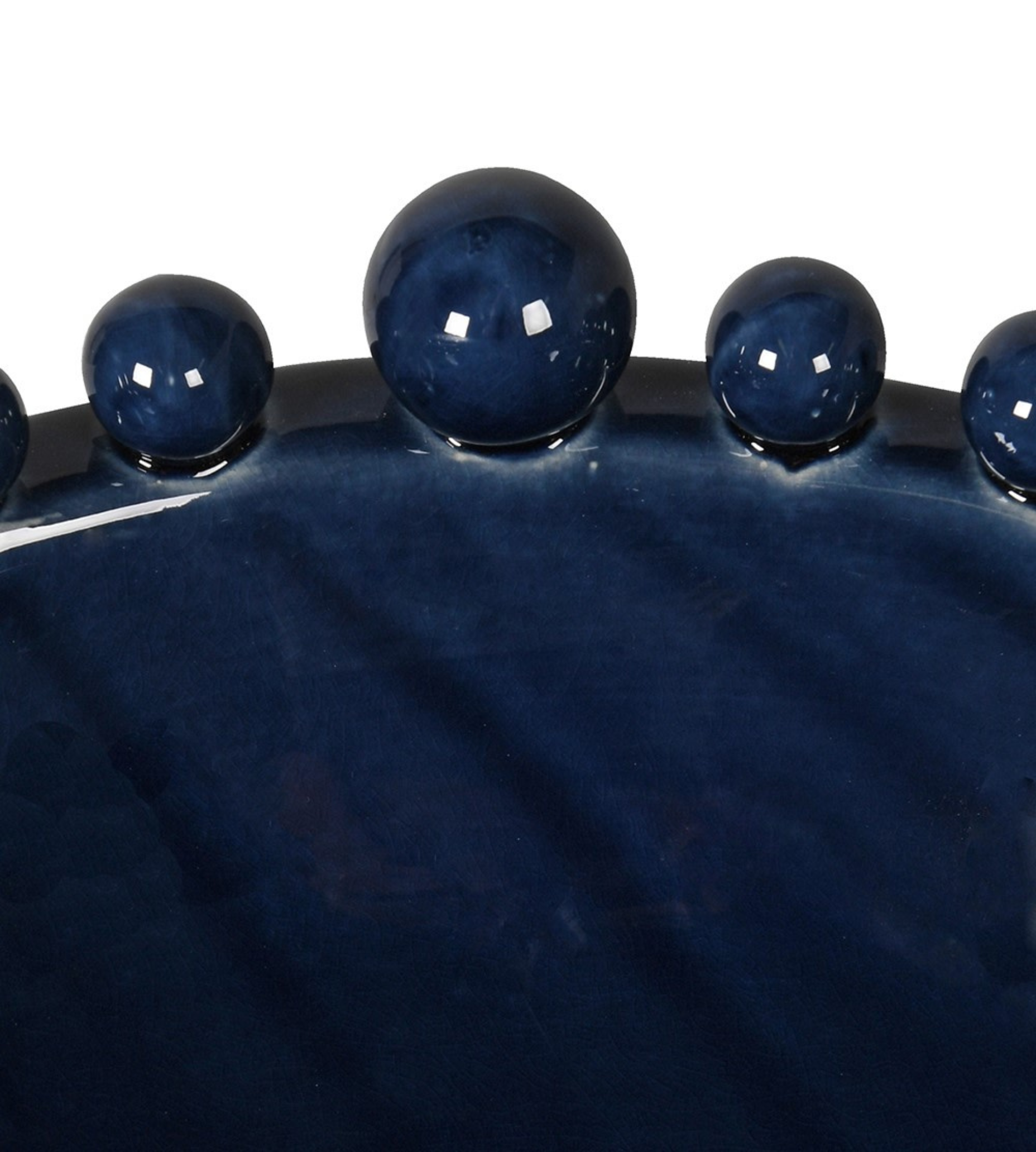 Dark Blue Bobble Edged Bowl