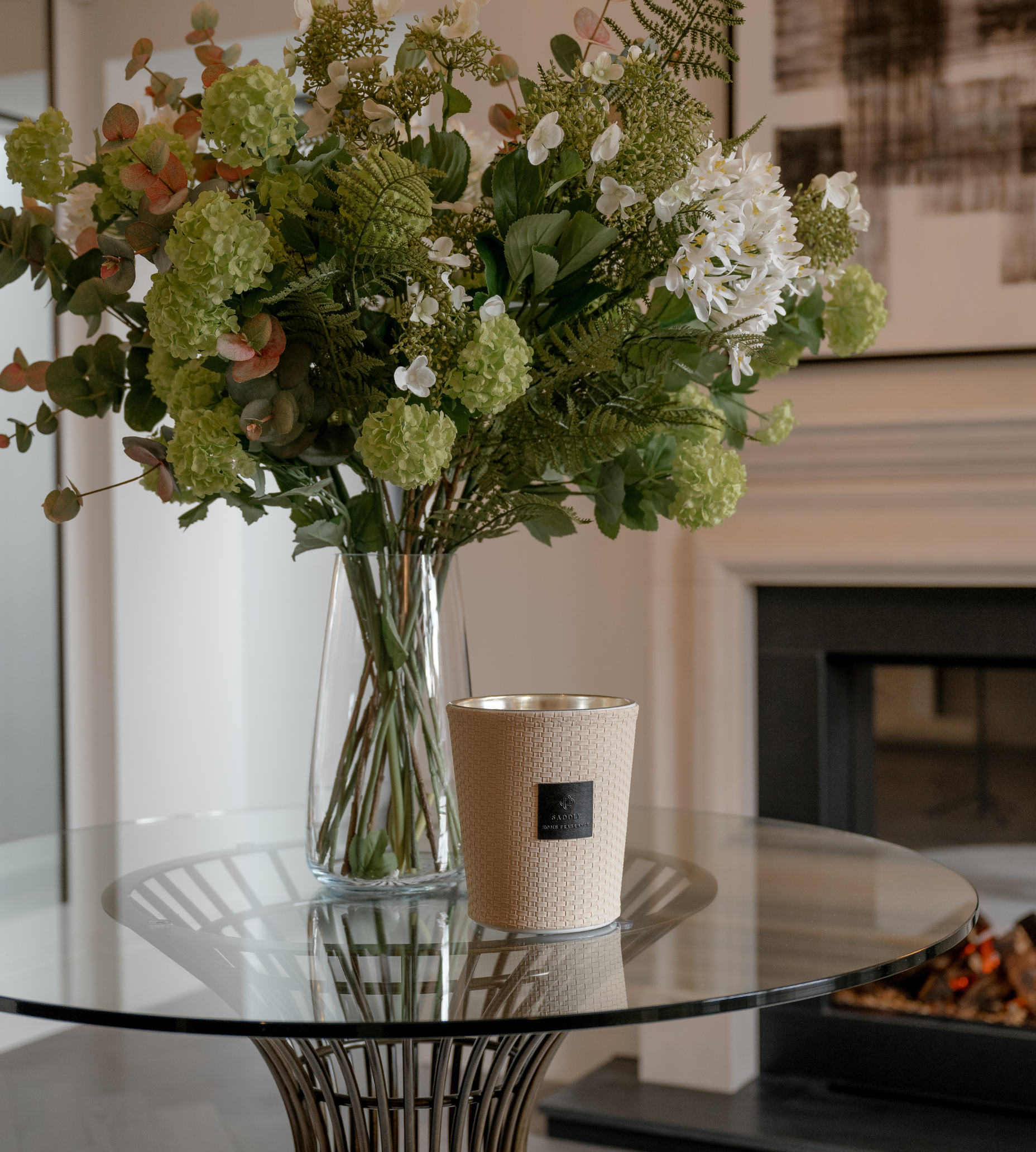 Saddle Leather Candle with Gift Box