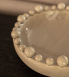 Cream Ceramic Bobble Edged Bowl