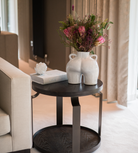 White Love Handles Ceramic Body Vase