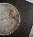 Gold & White Speckled Floral Tray