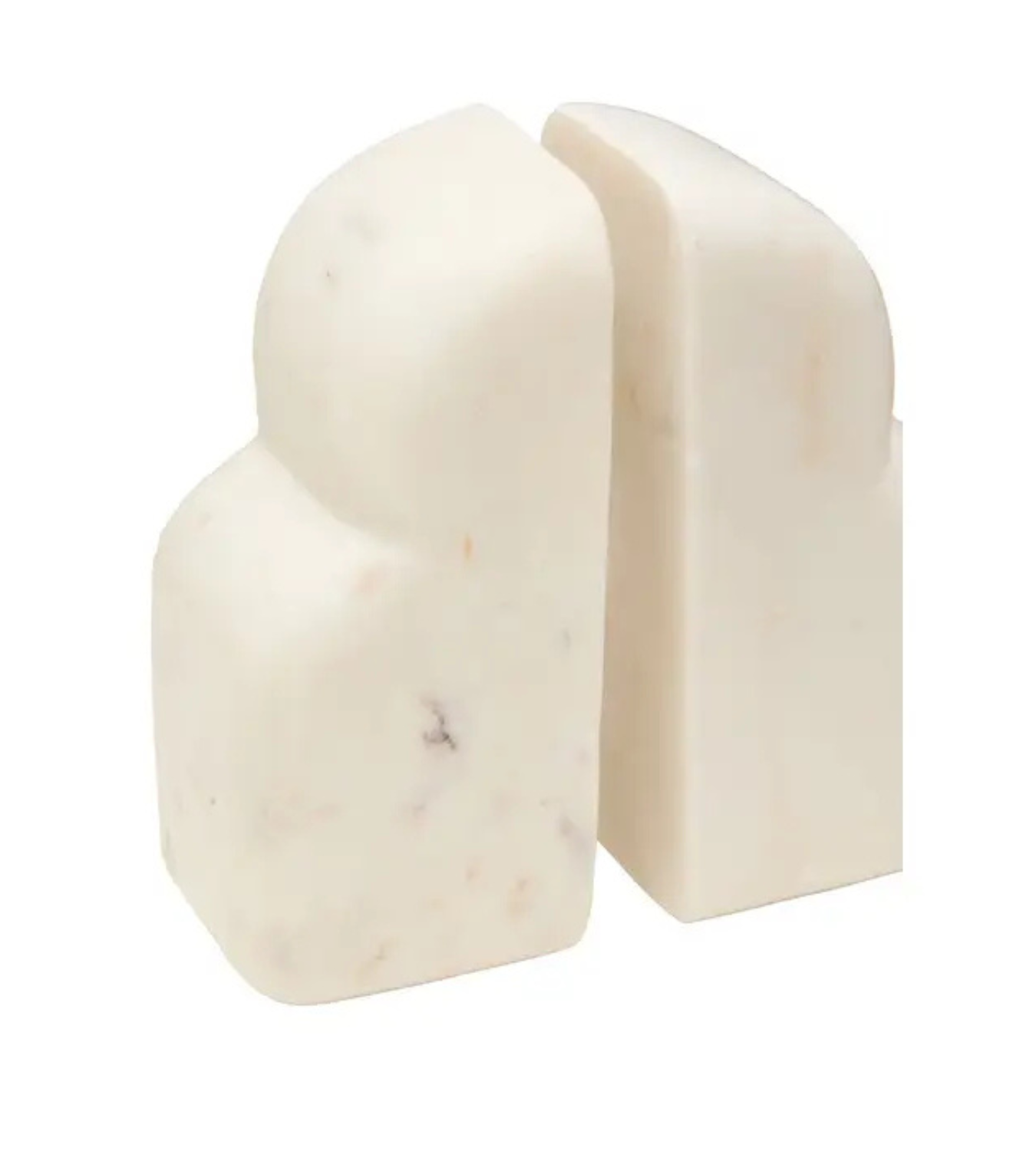 Luna White Marble Bookends – Set of Two