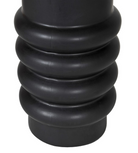 Black Ringed Ceramic Table Lamp with Linen Shade