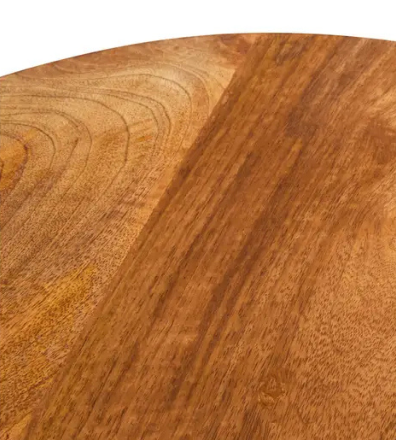 Natural Mango Wood Carved Ridge Side Table