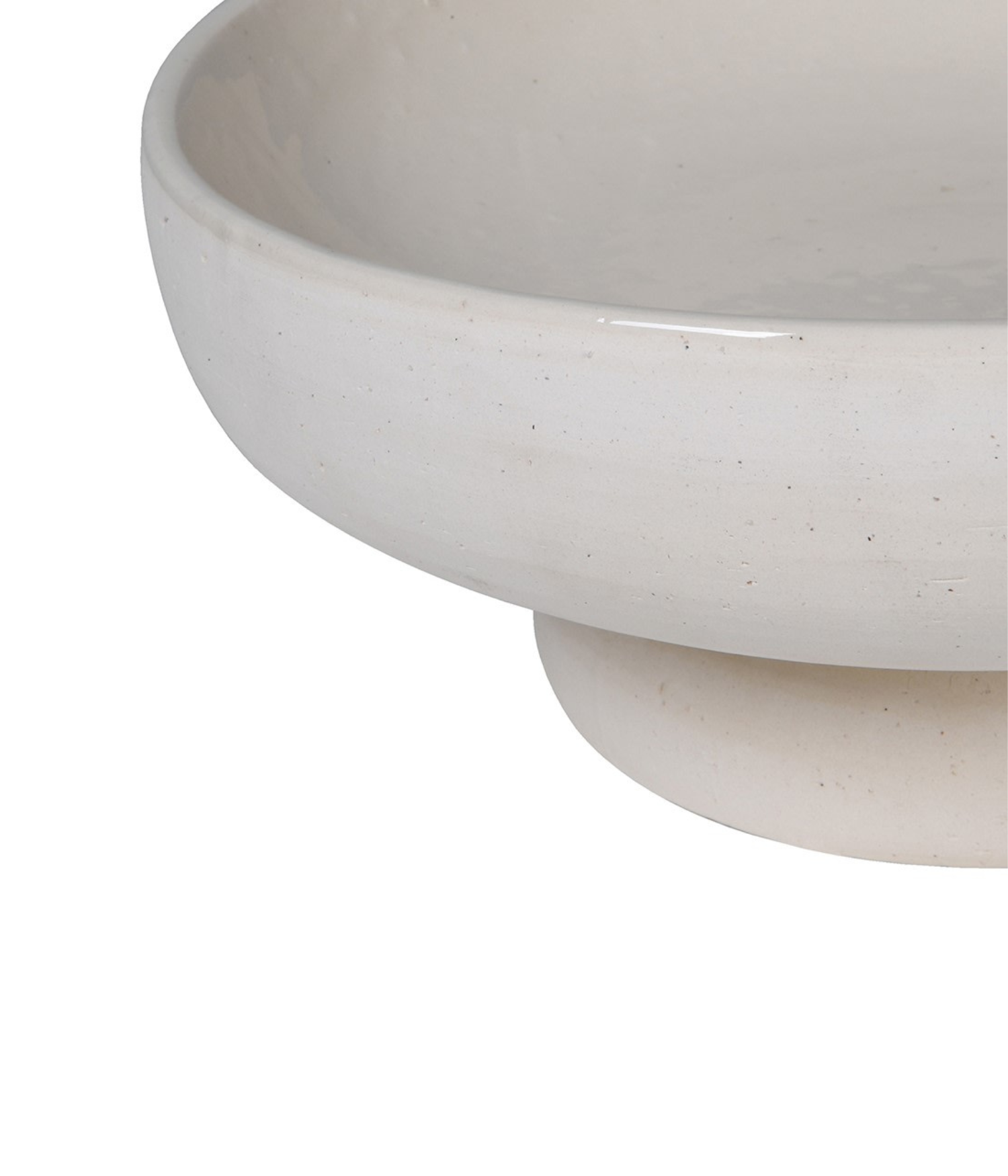 Cream Footed Decor Bowl