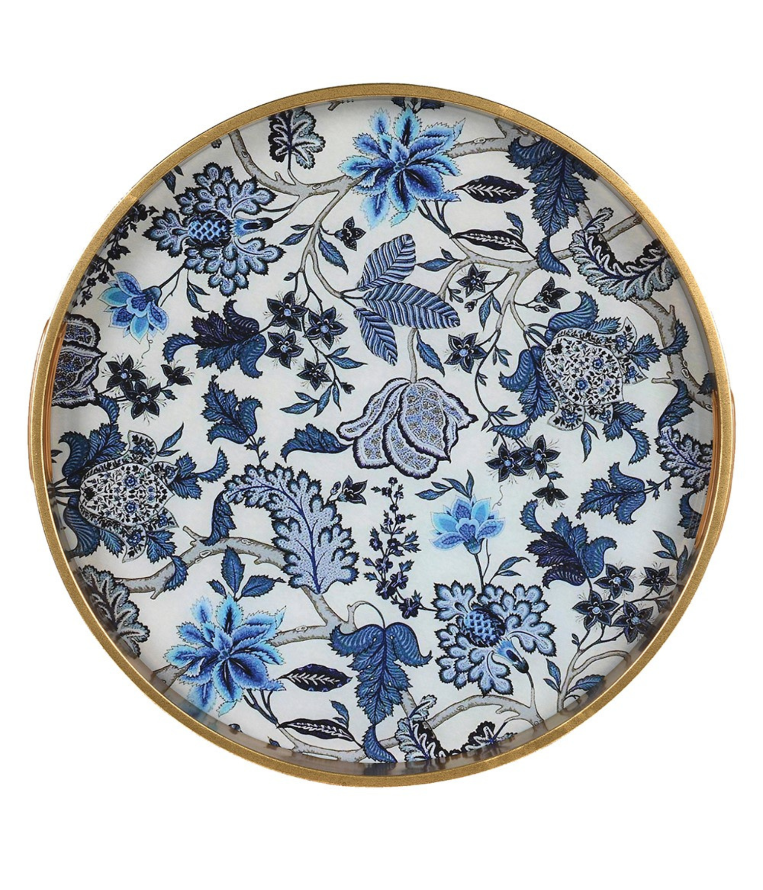Blue Floral Tray