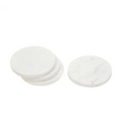 Set of 4 White Marble Round Coasters