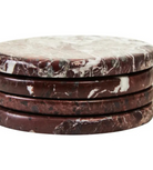 Set of 4 Red Marble Coasters