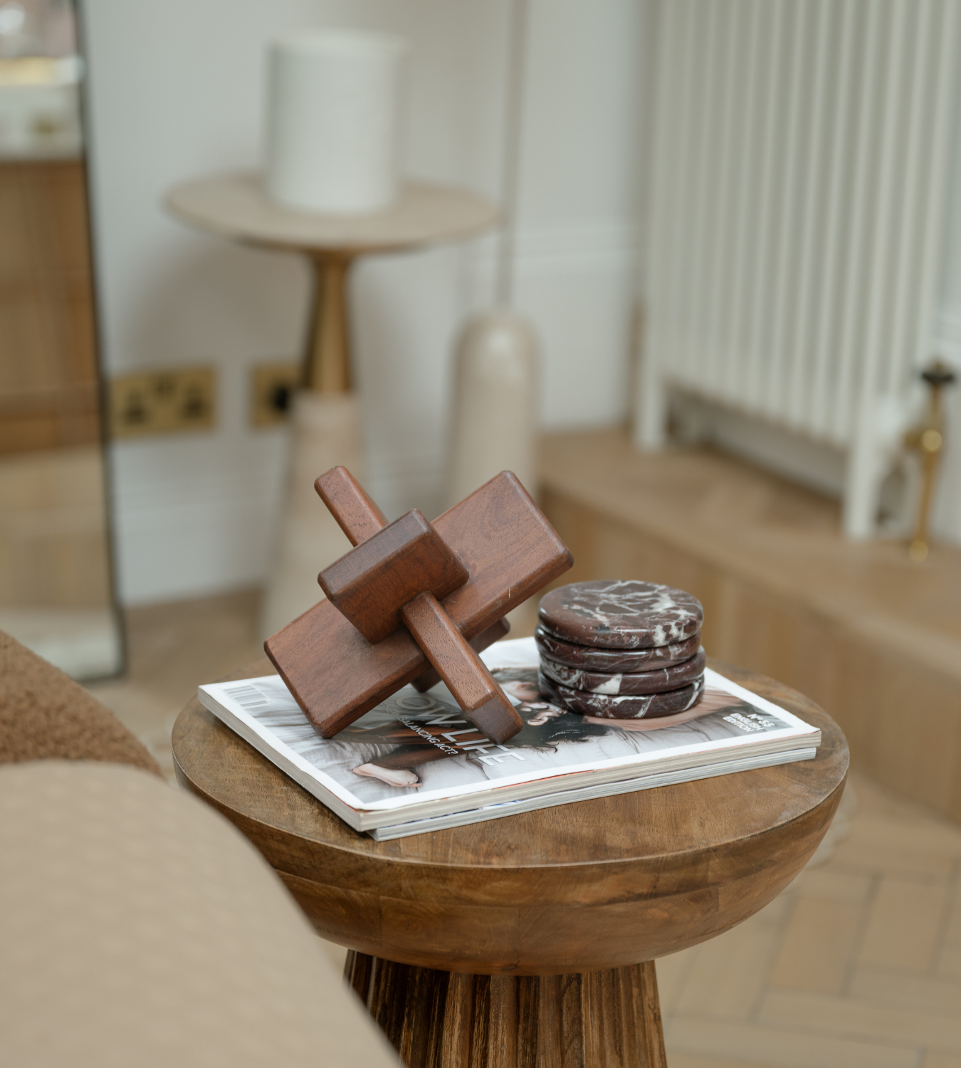 Milo Brown Wood Sculpture