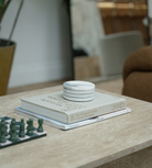 Set of 4 White Marble Round Coasters