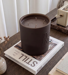 Dolni Large Brown Ceramic 2200g Tobacco & Oud Candle