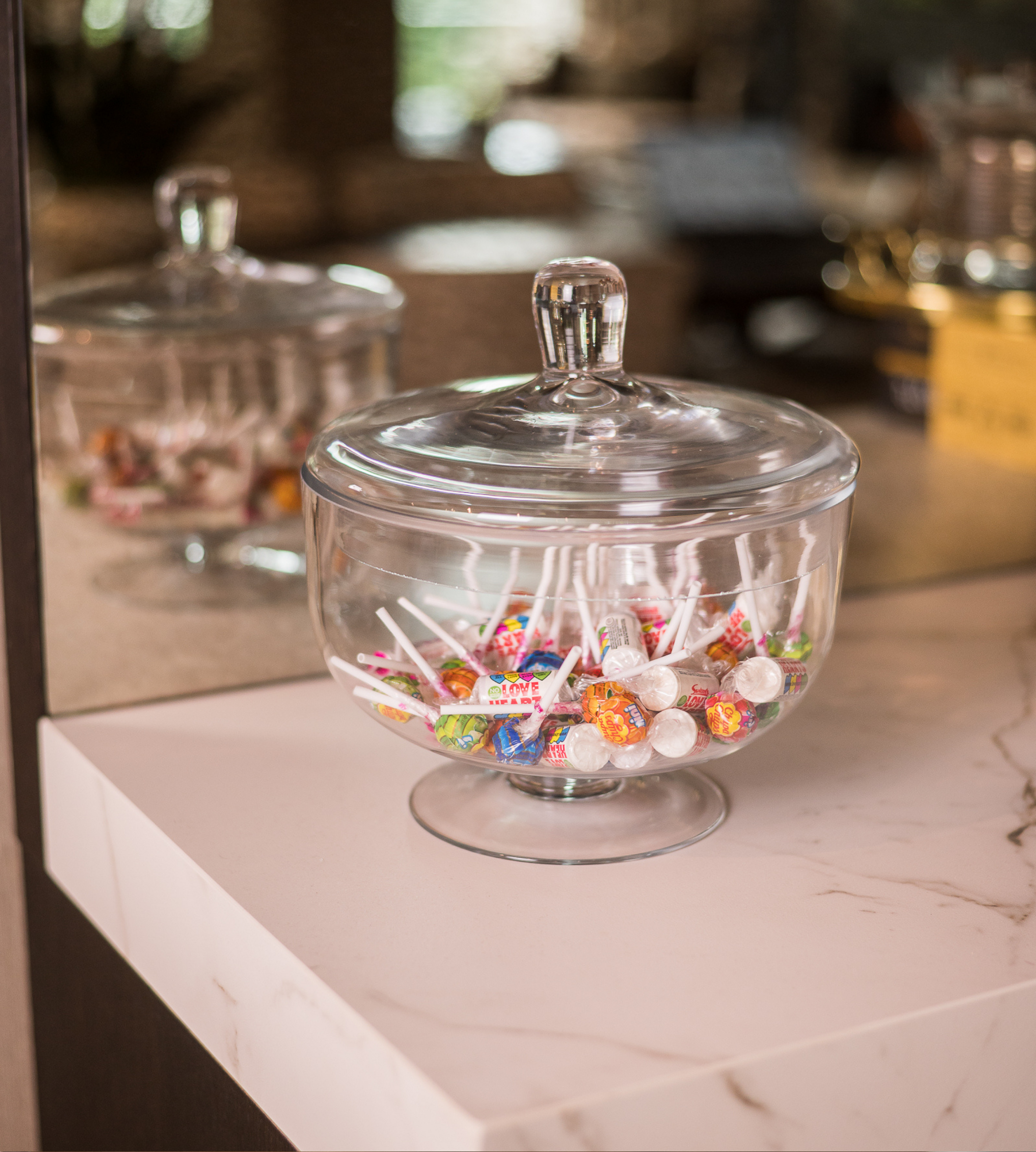 Squat Glass Lidded Jar