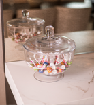 Squat Glass Lidded Jar