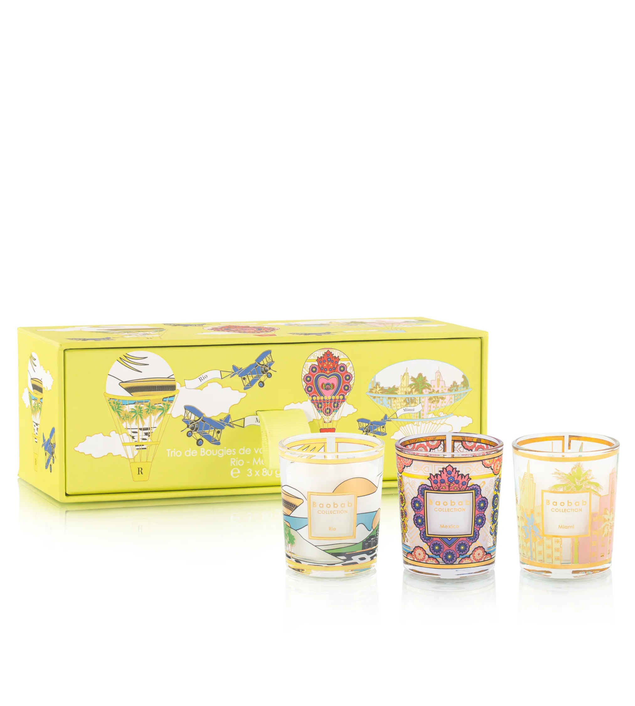 Trio Travel Candles Rio-Mexico-Miami