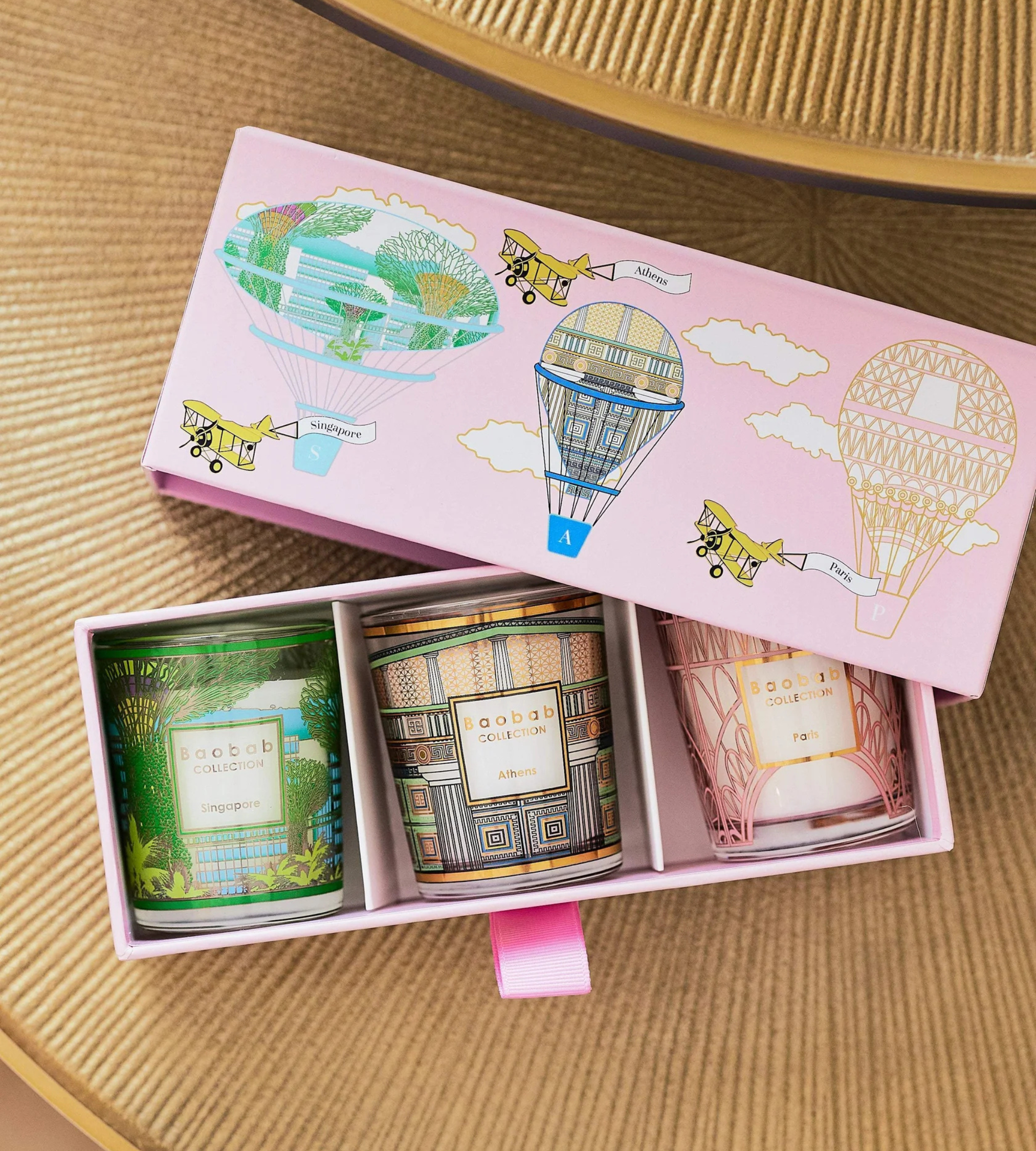 Trio Travel Candles Singapore-Athens-Paris