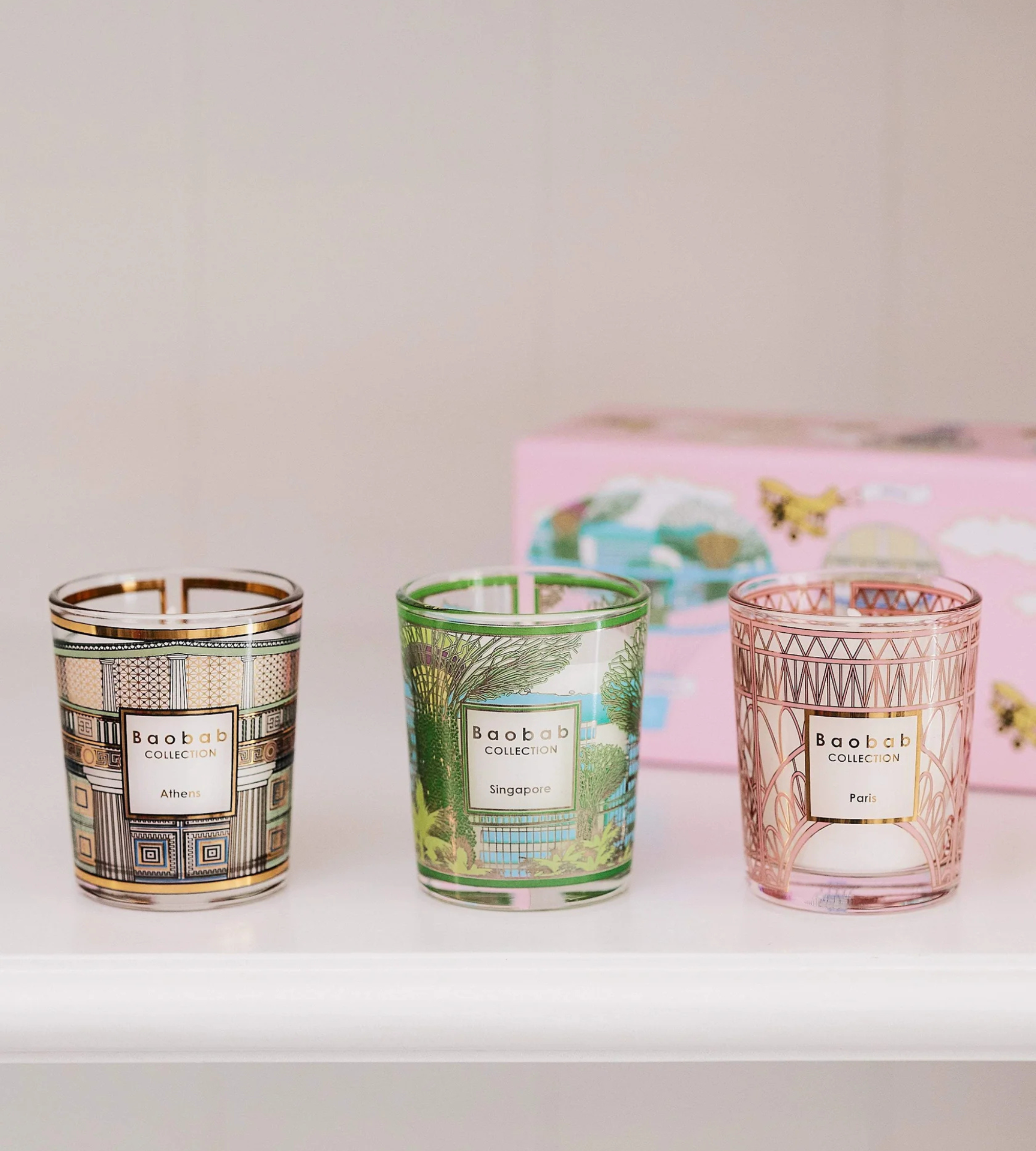 Trio Travel Candles Singapore-Athens-Paris