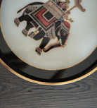 Dark Black & Gold Rimmed Elephant Tray