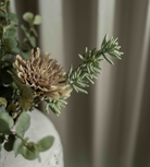 Large Round Distressed Stone Vase