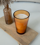 Large Tuberose Glass Amber Candle