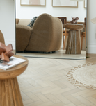 Natural Mango Wood Carved Ridge Side Table