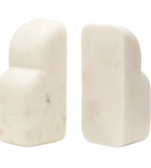 Luna White Marble Bookends – Set of Two