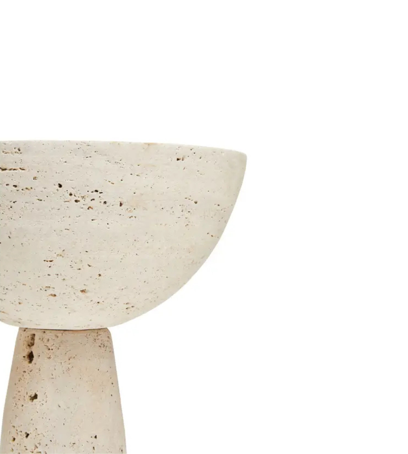 Travertine Pedestal Bowl