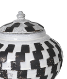 Checker Ceramic Lidded Jar