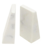 Marris Set Of 2 White Marble Bookends