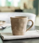 Set of 4 Taupe Organic Ceramic Mugs