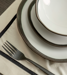 Set of 4 Black Border Cotton Placemats