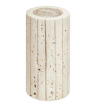 Travertine Ribbed Vase
