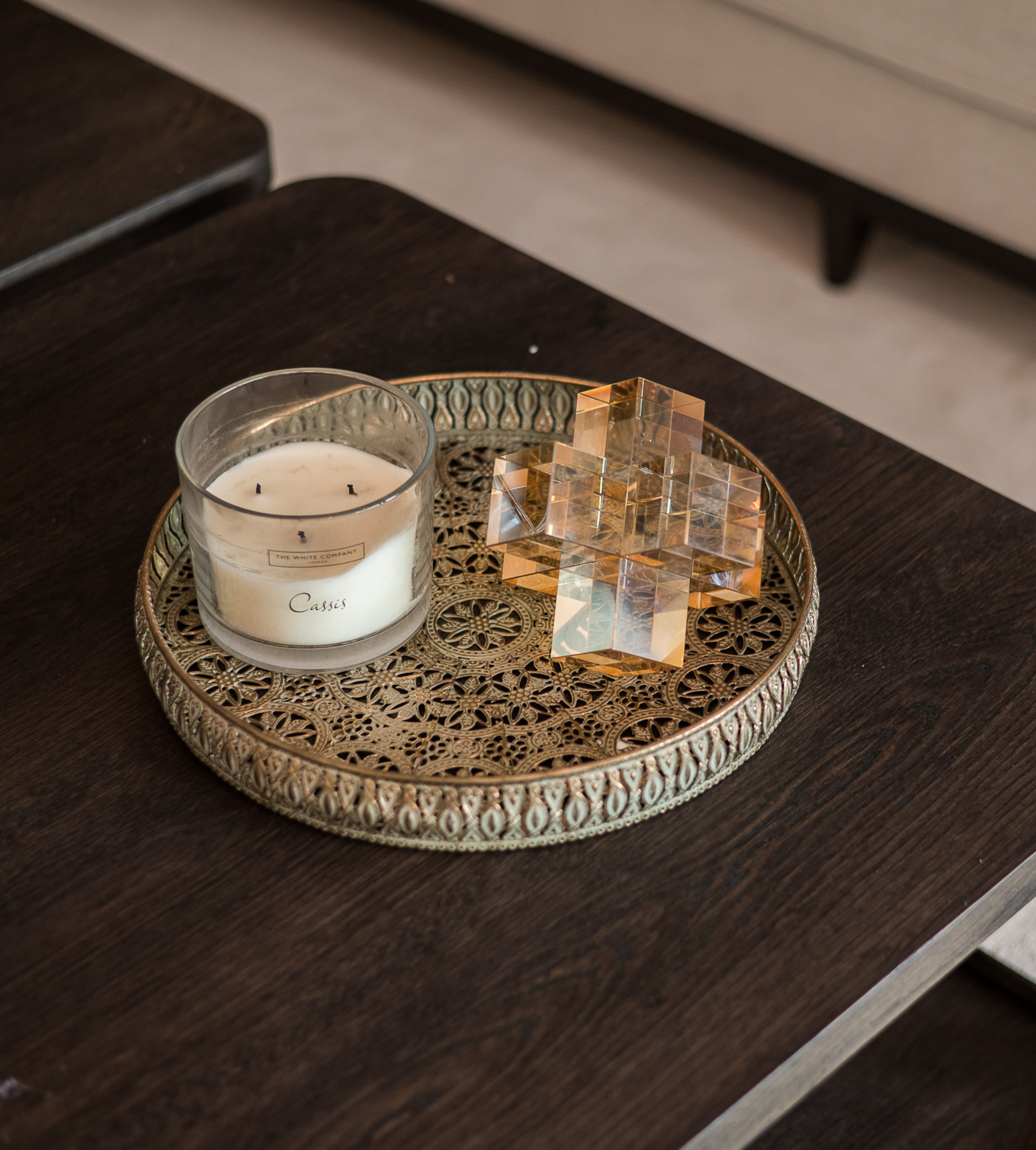 Large Round Filigree Tray