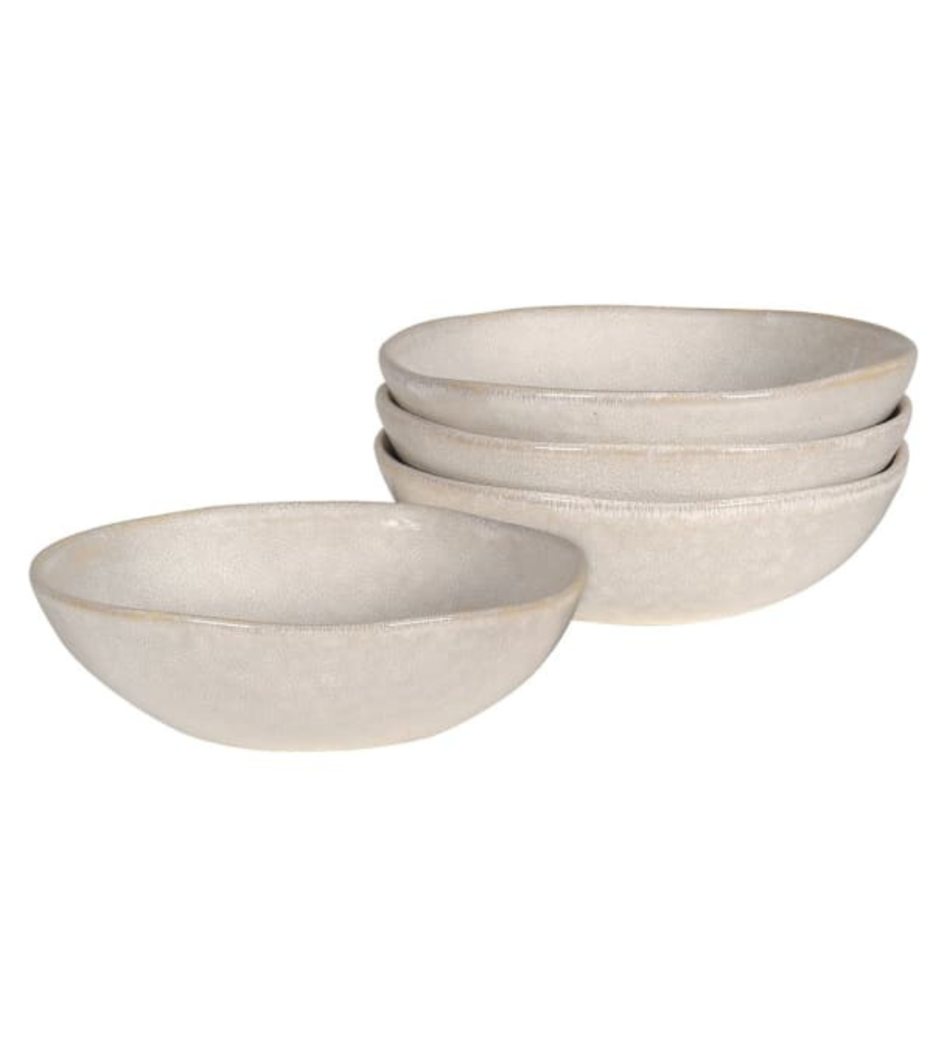 Cream Organic Shape 12 Piece Ceramic Dinner Set