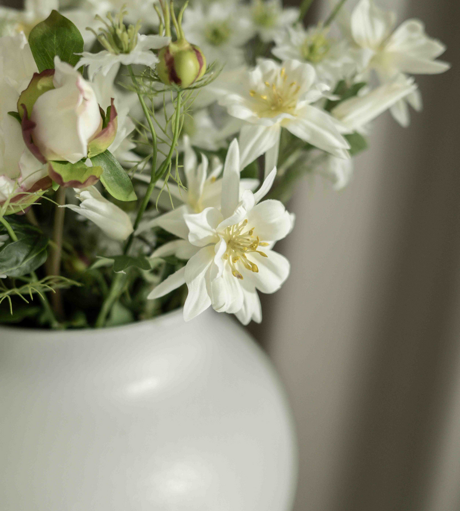 Large White Finish Vase