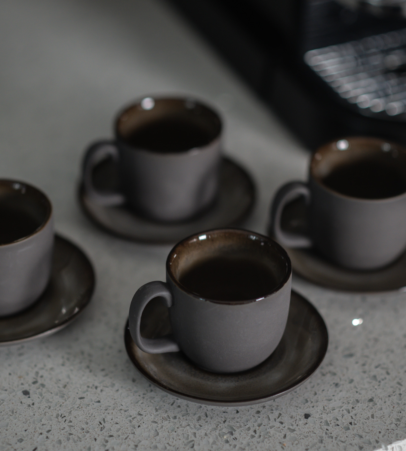Set of 4 Grey Takiya Espresso Cups