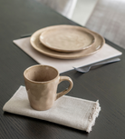 Set of 4 Taupe Organic Ceramic Mugs