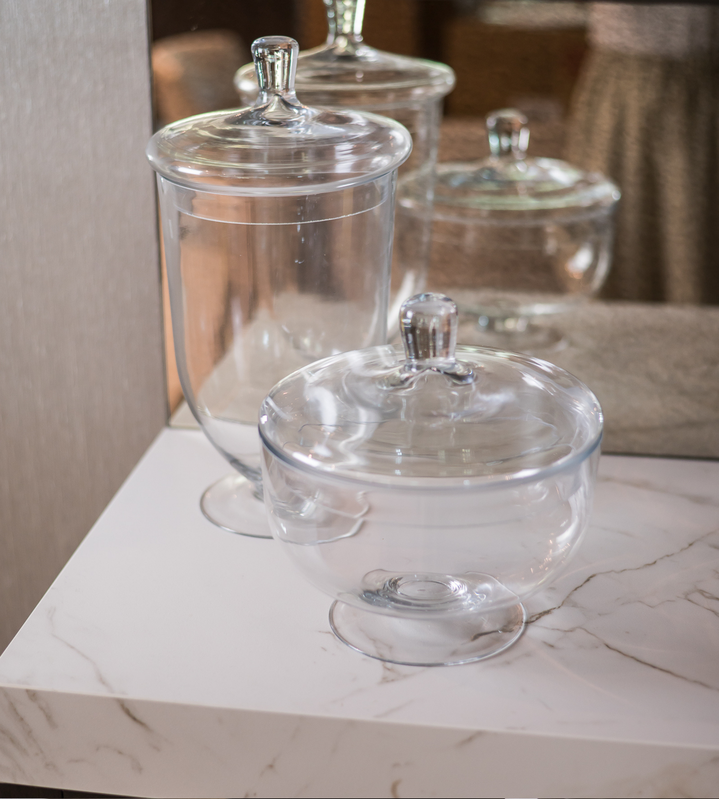 Glass Urn Lidded Jar