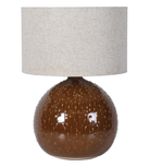 Hazel Dot Ball Table Lamp with Linen Shade