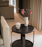 White Face Vase with Hair