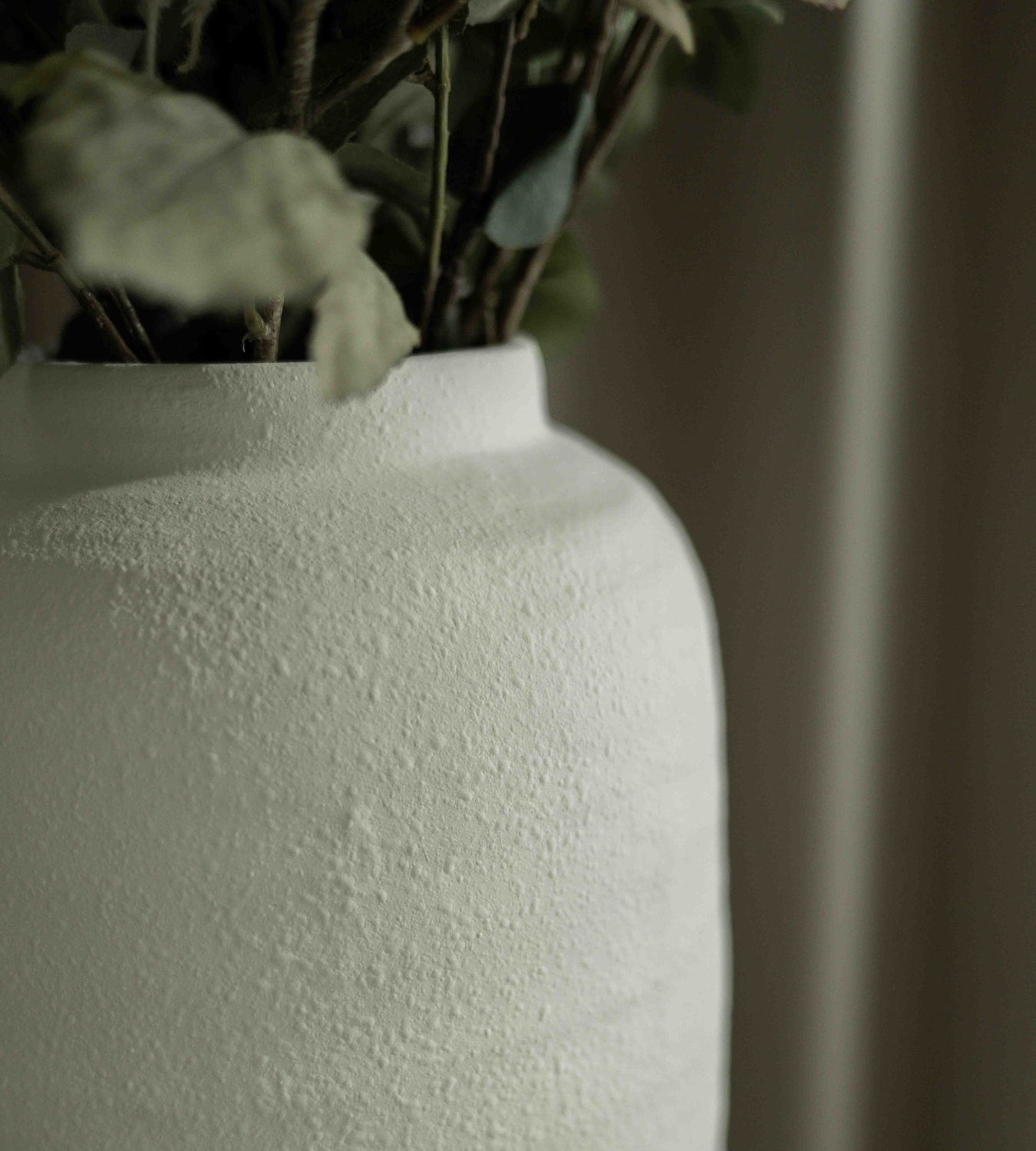 Small White Ceramic Vase