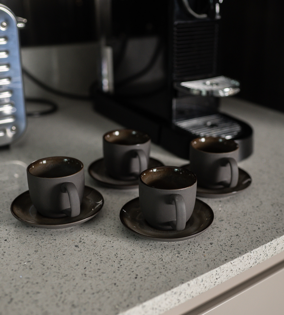 Set of 4 Grey Takiya Espresso Cups