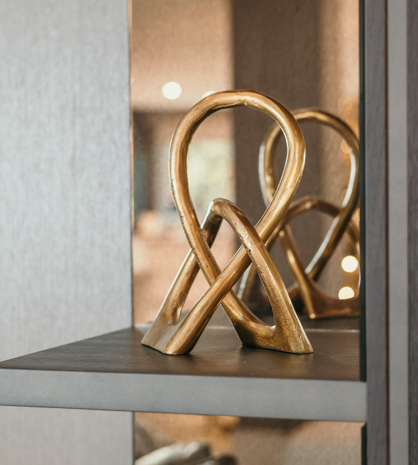 Antique Gold Loop Sculpture