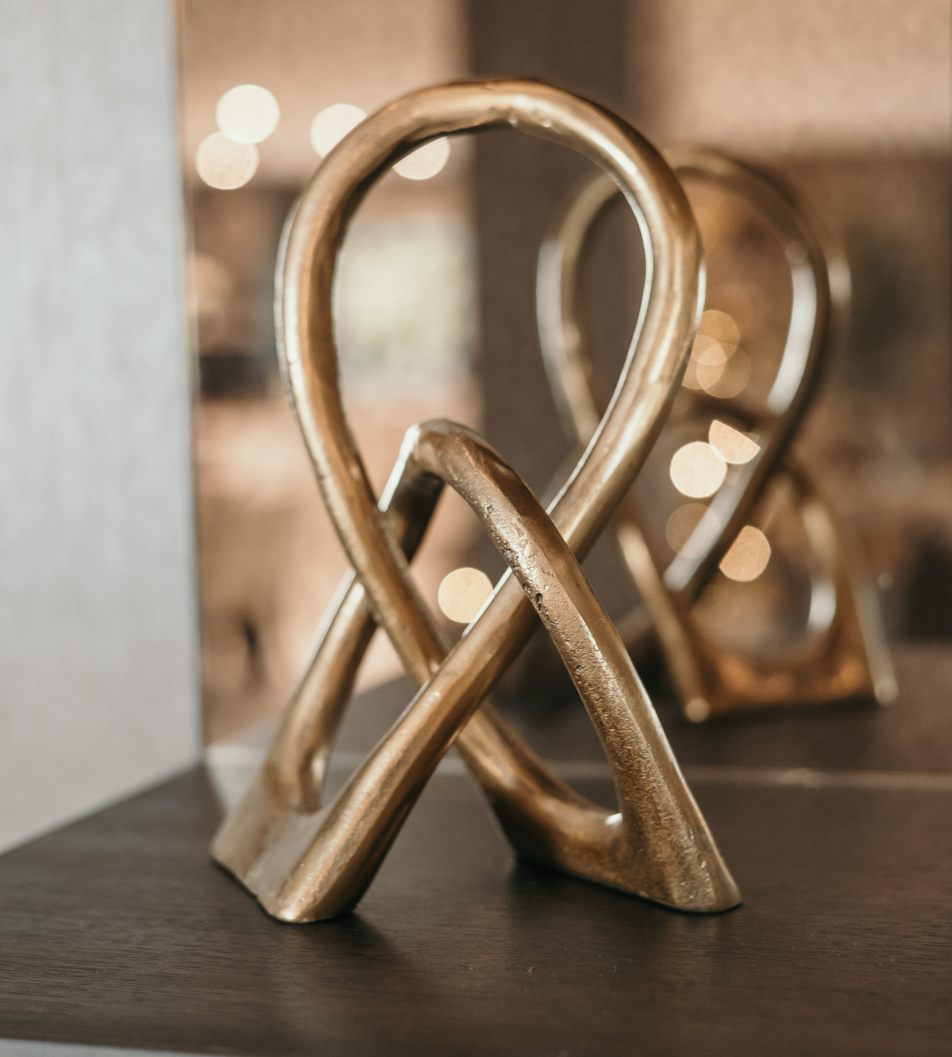 Antique Gold Loop Sculpture