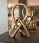 Antique Gold Loop Sculpture